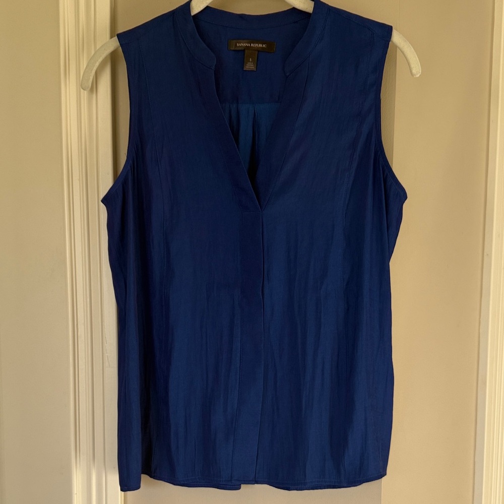 Jones New York Royal Blue Sleeveless Blouse